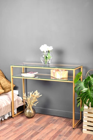 Консольный стол AllConsoles 1041-CG clear золотой