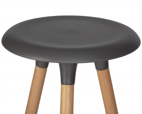 Набор 4 шт табурет барный DOBRIN ROYCE (ножки светлый бук, цвет темно-серый (GR-04))