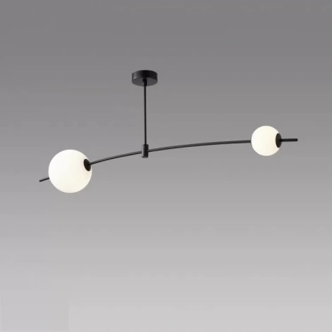 Потолочная люстра на штанге iLedex Epical 6827-2 BK+WH (220V, шарики)
