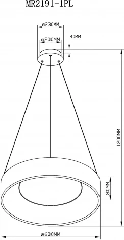 Подвесной светодиодный светильник MyFar Shannon MR2191-1PL (220V, пульт управления, на тросе, круглые, IP40)