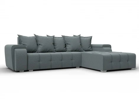 Диван угловой Лига-121 правый угол (ДСП,Брус,Рогожка/Серый) Лига Диванов 137342