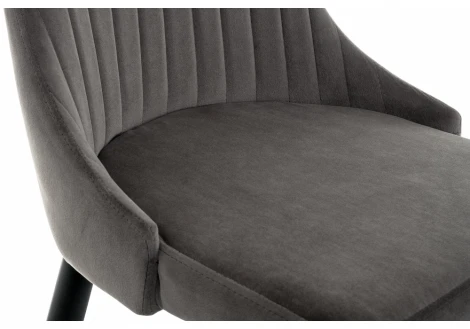 Стул Woodville на металлокаркасе Kora dark gray / black 15098