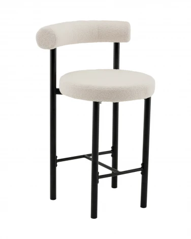 Стул полубарный Флорео букле молочный Stool Group арт.УТ000041334