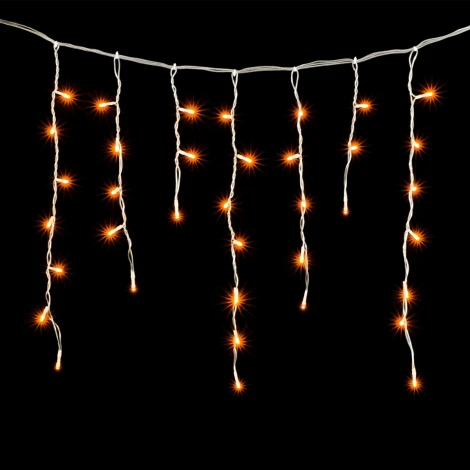 Гирлянда Бахрома 3,1 x 0,5 м Желтая 220В, 150 LED, Провод Прозрачный ПВХ, IP54