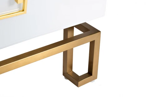 KFG085 Тумба 2 ящика белая/золото 55*40*58см Garda Decor