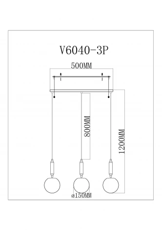 Подвесной светильник шарики Moderli Scrumbel V11565-3P (220V, на проводе, шарики)