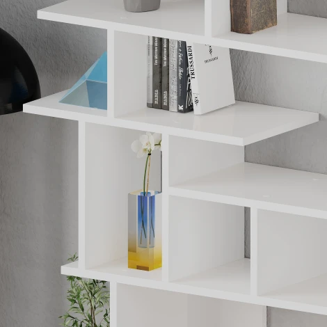Стеллаж Прямые APOLLON BOOKCASE (ЛДСП/Белый) LEVE