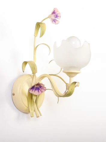 Бра 4349/A1 (220V, подсвечник, свеча, цветы, листья)