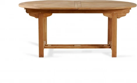 Стол овальный раздвижной Nairobi (Массив тика/Бежевый) ОГОГО Обстановочка! арт.889248