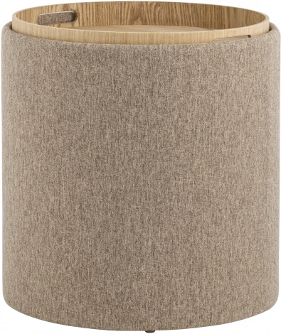 Пуф-столик с ящиком Хюгге S рогожка бежевый УТ000035339