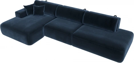 Диван угловой Лига-036 НПБ Модерн Лонг левый угол Лига Диванов (Велюр) арт.127756L