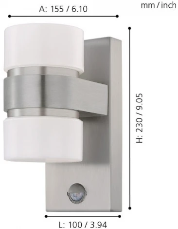 Настенный светильник уличный Eglo Atollari 96277