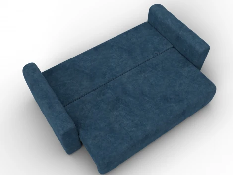 Диван прямой Лига-062 НПБ (ДСП,Фанера,ХДФ/Пластик/Велюр/Синий) Лига Диванов 130269