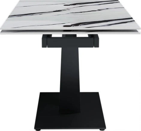 Стол раскладной Malibu (140+40+40), керамика глянцевая Panda White Top Concept арт.22771