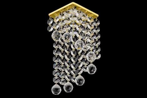 Встраиваемый светильник хрустальный Dio D'Arte Tayo Gold GU10.5.14.8x8.115 G