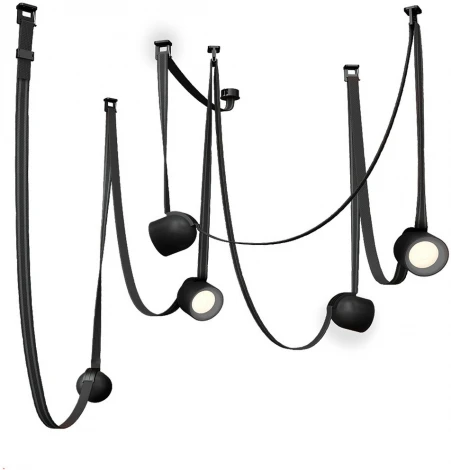 Комплект ременной трековой системы Kink Light Сатори 6428K,19 черный Led 5*9W (4000K)