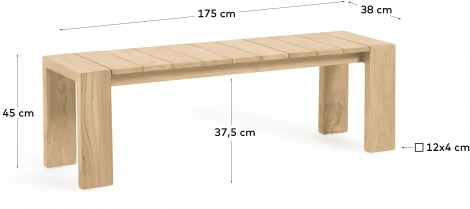 Банкетка La Forma (ex Julia Grup) Victoire (Дерево,Тик)