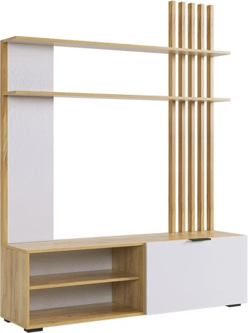 Бери Гостиная (Стенка), цвет дуб крафт золотой/белое дерево Mebelson (арт.GNS-01.2563)