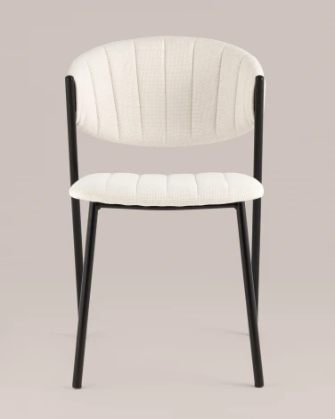 Стул Харпер ткань рогожка молочный Stool Group арт.УТ000036751