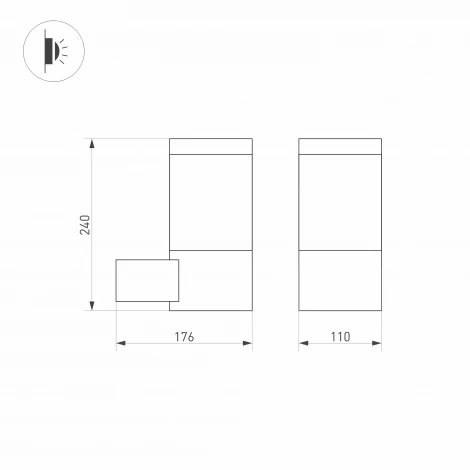 Настенный светильник уличный Arlight LGD-STEM-WALL 029985 (LED, 220V, IP65)