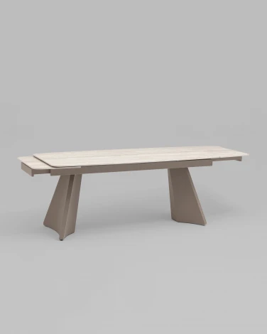 Стол обеденный Eliora 180-260х90 см серый травертин керамика Stool Group УТ000042588