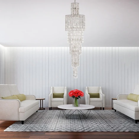 Подвесная люстра каскадная Arti Lampadari Valencia E 1.11.50.501 N (220V, хрусталь, на цепи)