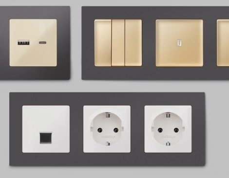 Рамка Ambrella Volt ALFA Techno (Антрацит серый) 4-ая AF220654