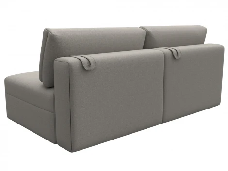 Диван прямой модульный Лига-060 НПБ (ЛДСП,Брус,Фанера/Пластик/Рогожка/Бежевый) Лига Диванов 129703