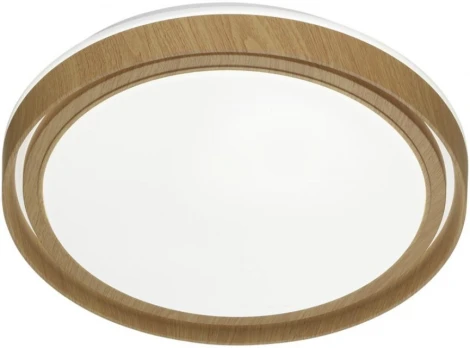 Настенно-потолочный светильник Sonex Rux Wood 7640/EL BASICA SN пластик/корич. под дер. LED 70Вт 3000-6000K D490 IP43 пульт ДУ (220V, круглые)