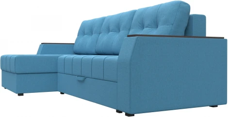Диван угловой Эмир БС левый угол (Голубой/Рогожка) Лига Диванов арт.123556L