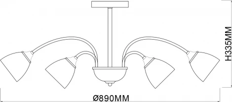 Потолочная люстра на штанге Escada Bouquet 1148/12P E27*40W Black/Brass (220V)