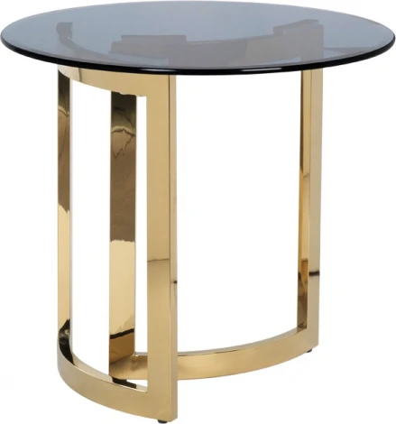 Стол журнальный темн.стекло/золото d60*55см Garda Decor арт.47ED-ET062GOLD