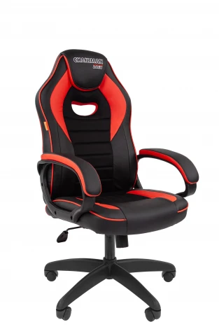 Кресло Chairman game 16 Россия экокожа черный/красный 7213486