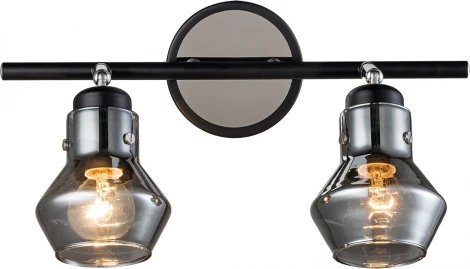 Спот Escada Carlo 593/2A 2x40Вт E14, металл, чёрный/хром