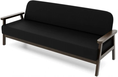 Диван Arsko прямой Флори Б венге велюр черный