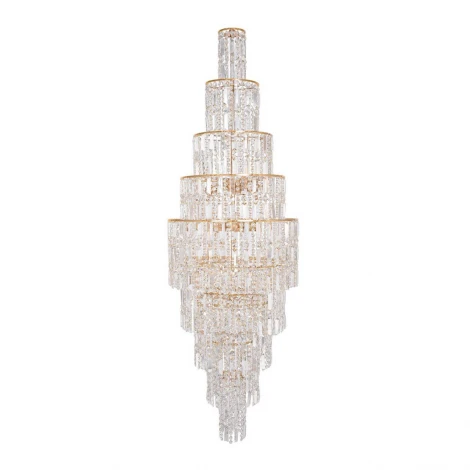 Подвесная люстра каскадная Arti Lampadari Valencia E 1.10.50.501 G (220V, хрусталь)