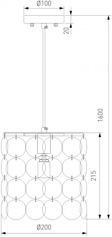 Подвесной светильник с перламутром Eurosvet Sandra 60185/1 (220V, на проводе, круглые)