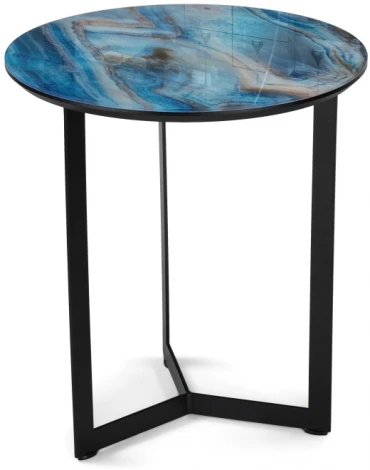 Журнальный столик Woodville Роб D-450 лазурит / черный 553554