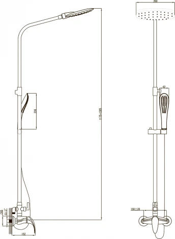 Душевая стойка Iddis Leaf LEASBS0i06