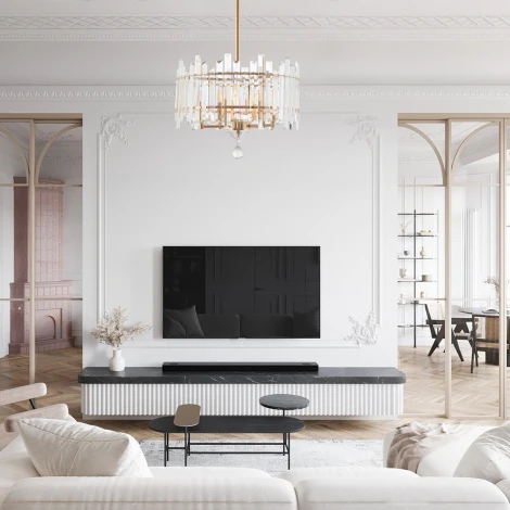 Потолочная люстра на штанге Arte Milano Sorrento-2409 372409/5/350/400 GD (220V)