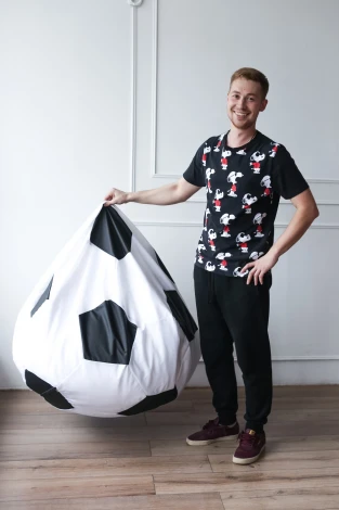 Кресло мяч Dreambag Бело-Черный Оксфорд (Классический) 2616101