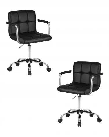 Набор 2 шт офисное кресло для персонала DOBRIN TERRY (чёрный)