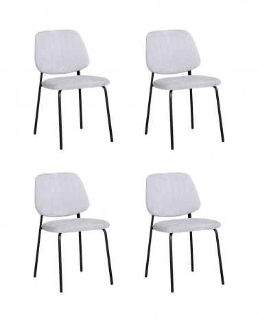 Стул обеденный Patrys светло-серый шенилл 4 шт. Stool Group УТ000042527