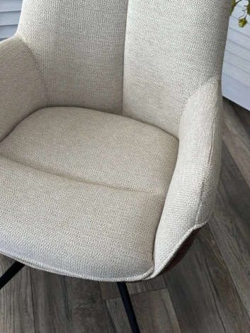 Стул PONTUS 360 град. поворот. KN01-05 Бежевый/ BZ1046-21 Коричневый/ Черный, ®DISAUR