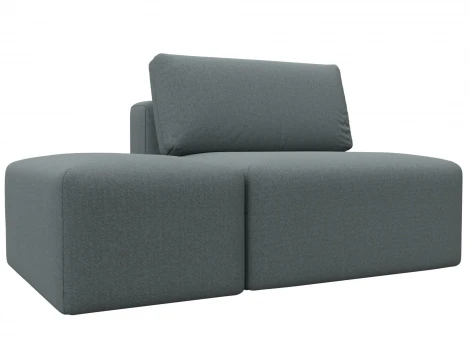 Модули диван и пуф Лига-060 НПБ (ЛДСП,Брус,Фанера,Рогожка/Серый) Лига Диванов 129740