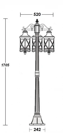 Наземный фонарь Oasis Light LUCERNA 84808B/02 Gb