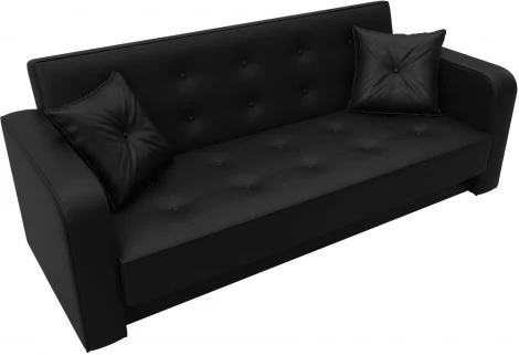 Диван-книжка Тур (Черный/Экокожа) Лига Диванов арт.121789