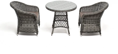 "Эспрессо–80 R" обеденная группа плетеная, цвет графит 4SIS арт.УТ-00005074