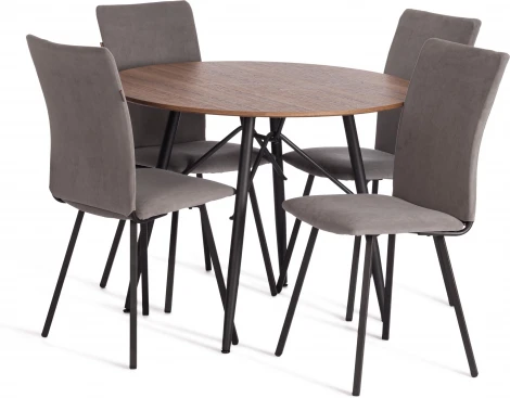 Стул обеденный La Rousse (Флок /Серый,Черный) Tetchair арт.24657