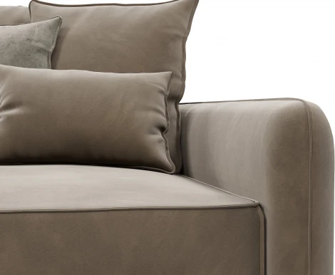 ПОРТЛЕНД Диван угловой с банкеткой бежевый D1 furniture арт.AAA41671001
